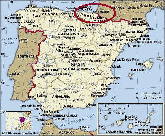 Map of the Basqeu-Spealing areas