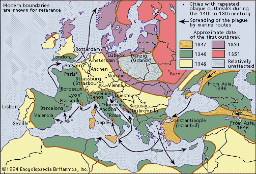 The Black Death in Europe