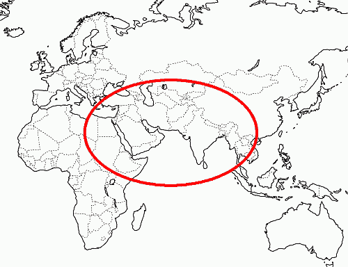 Geographical Area for Suffix -i