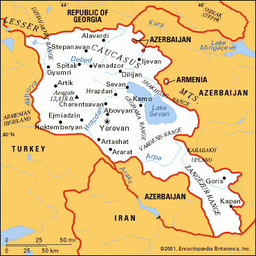 Map of Armenia