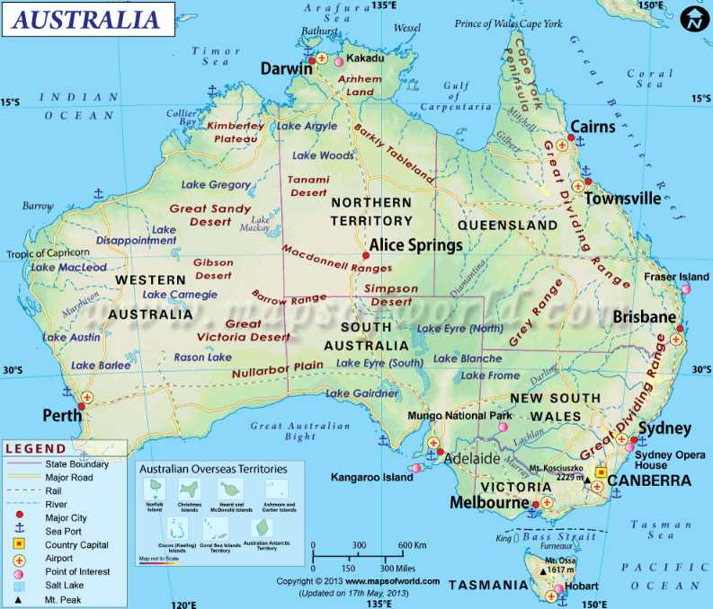 Map of Australia