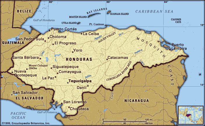 Map of Honduras
