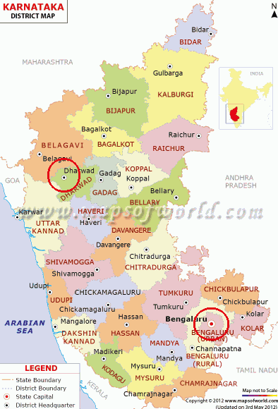 Map of Karnataka
