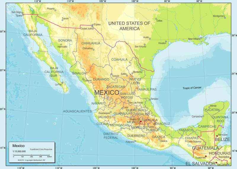 Map of Mexico