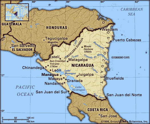 Map of Nicaragua