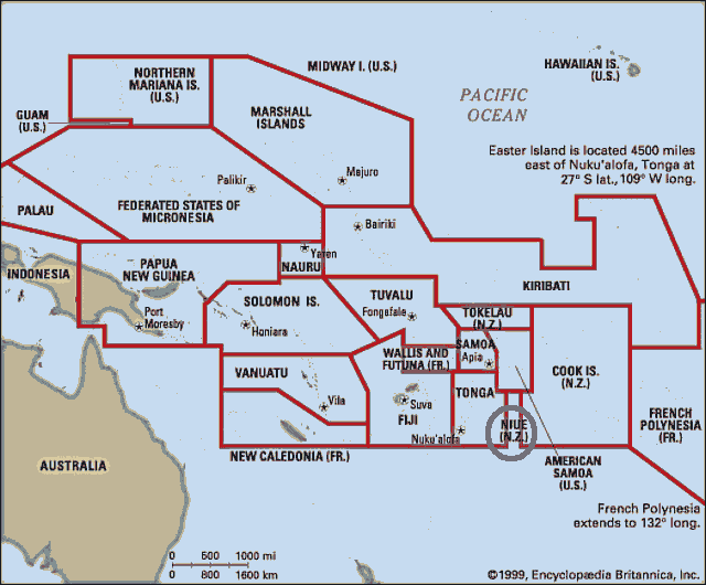Map of Polynesia