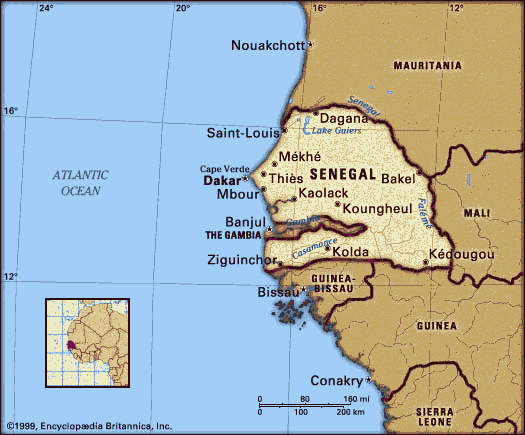 Map of Senegal