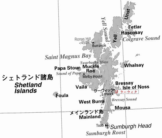 Map of Shetland