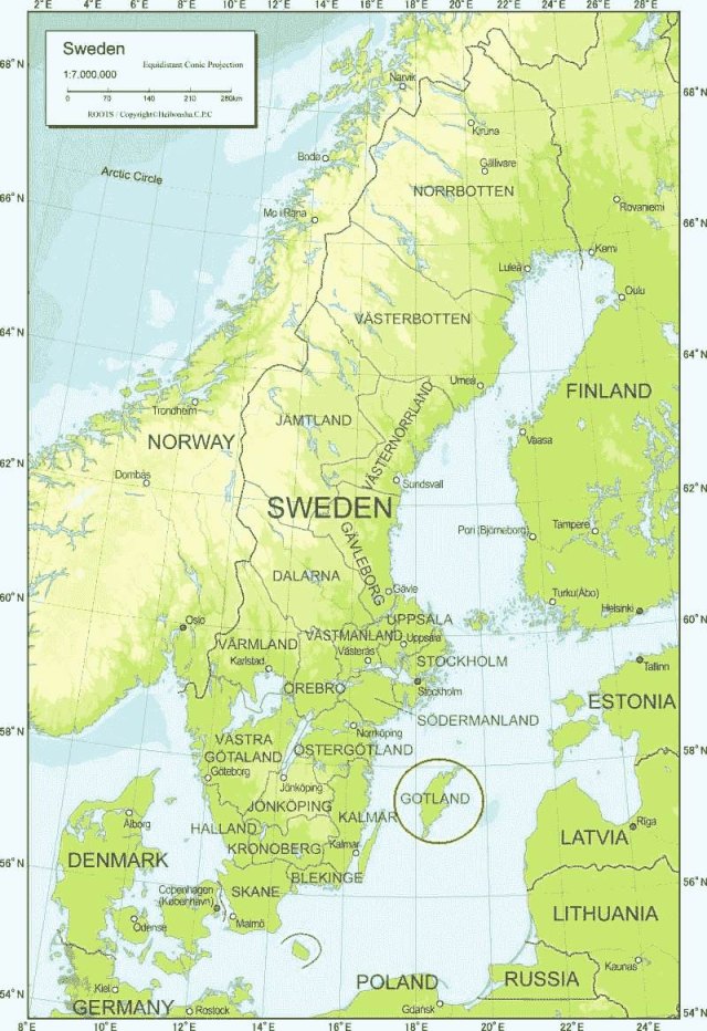 Map of Sweden
