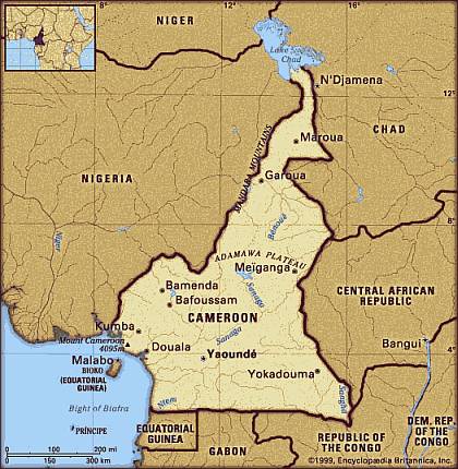 Map of Cameroon