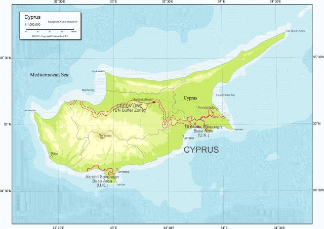Map of Cyprus
