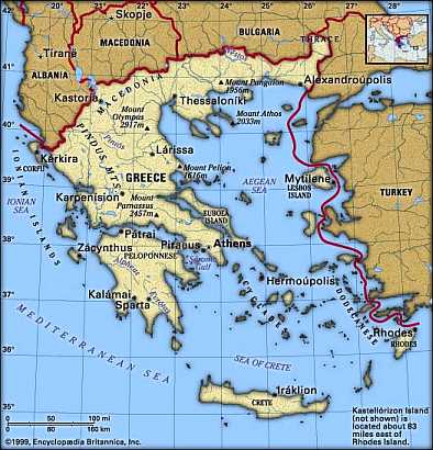 Map of Greece