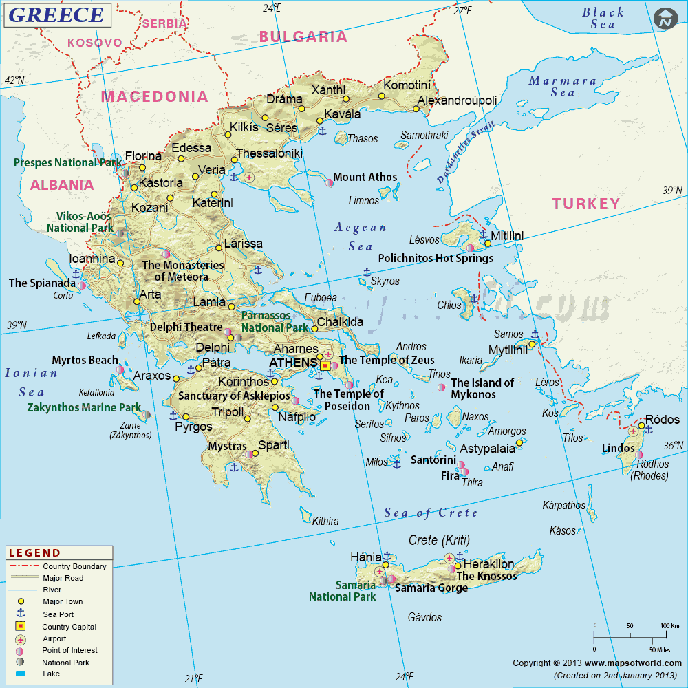 Map of Greece