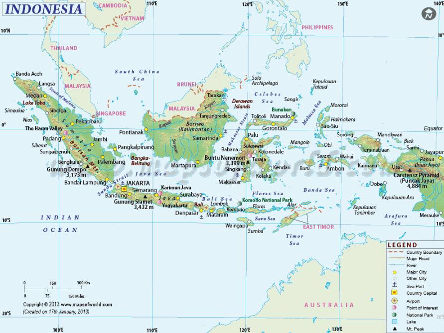 Map of Indonesia