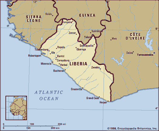 Map of Liberia