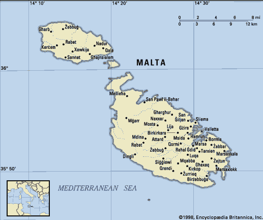 Map of Malta