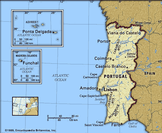 Map of Portugal