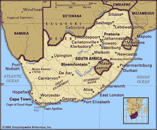 Map of South Africa