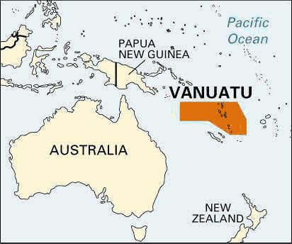 Map of Vanuatu