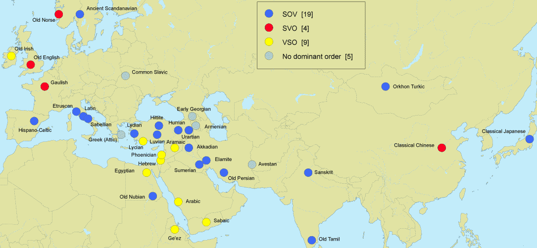Map of Word Order Typology Diachronic