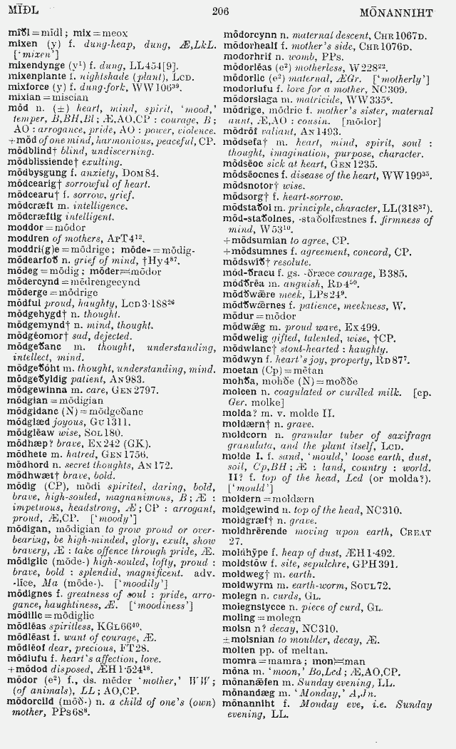 MOD in Hall's Dictionary