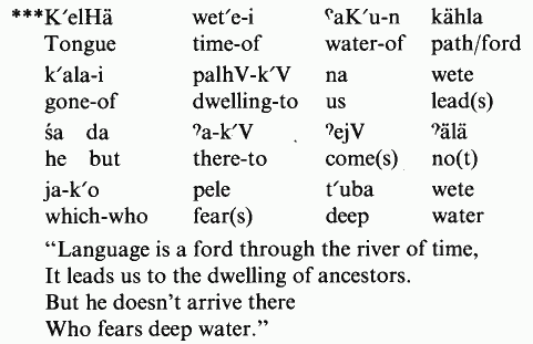 Nostratic Sentences